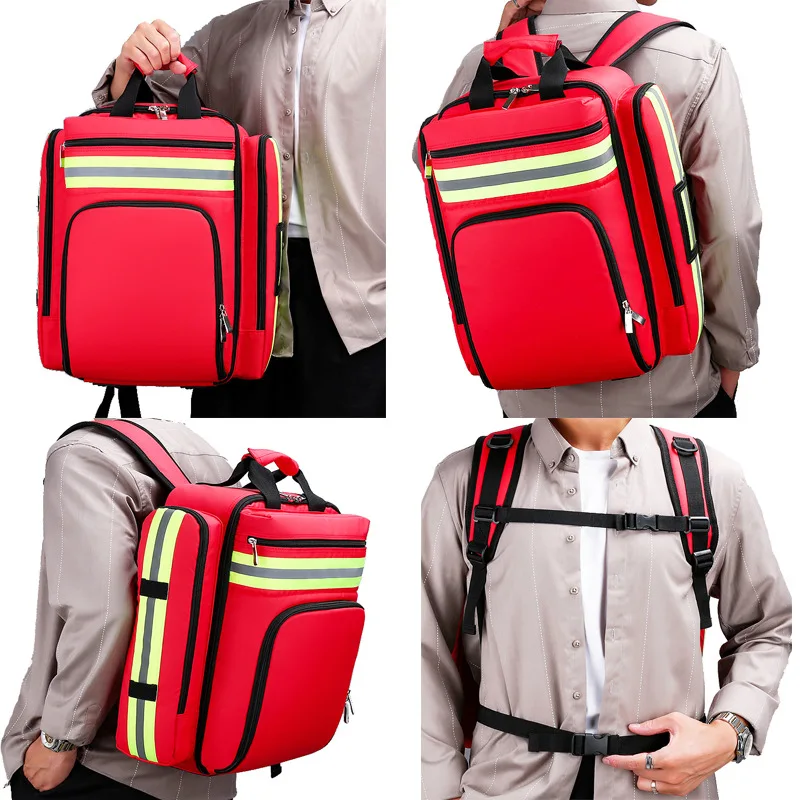First Aid Bag Kit - Grande Capacidade Emergency Rescue Backpack, Disaster