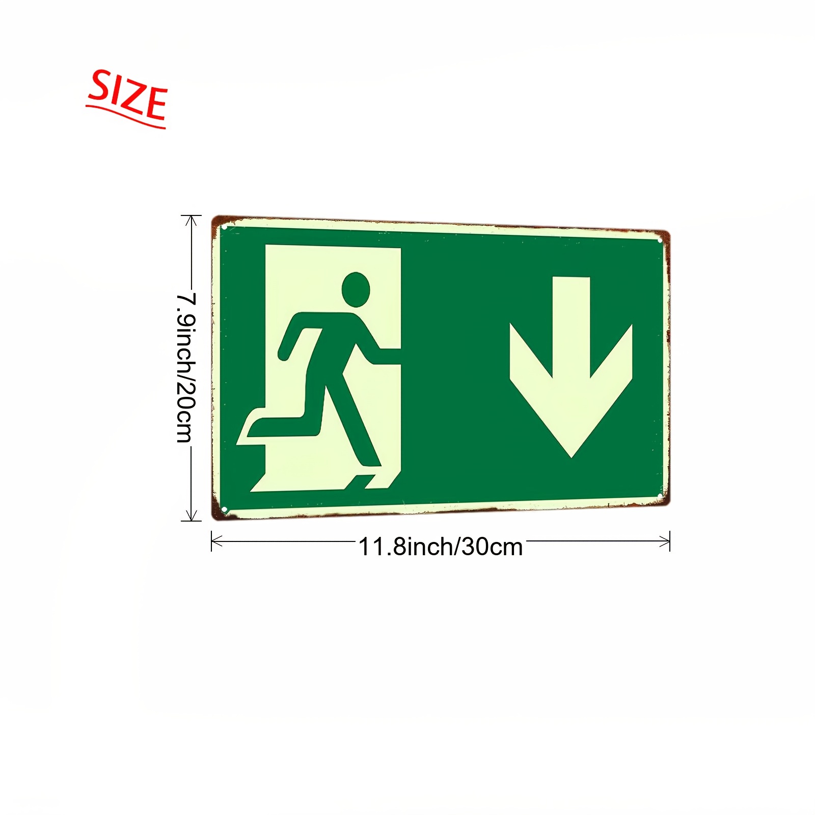 Placa de Metal Vintage 2D |    - Emergency Exit Sign avaliação e preço