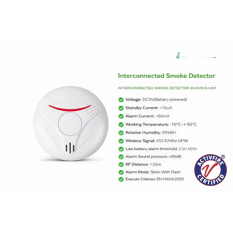 Detector de Fumaça Sem Fio Act - Smoke Detector Interconnected avaliação e preço